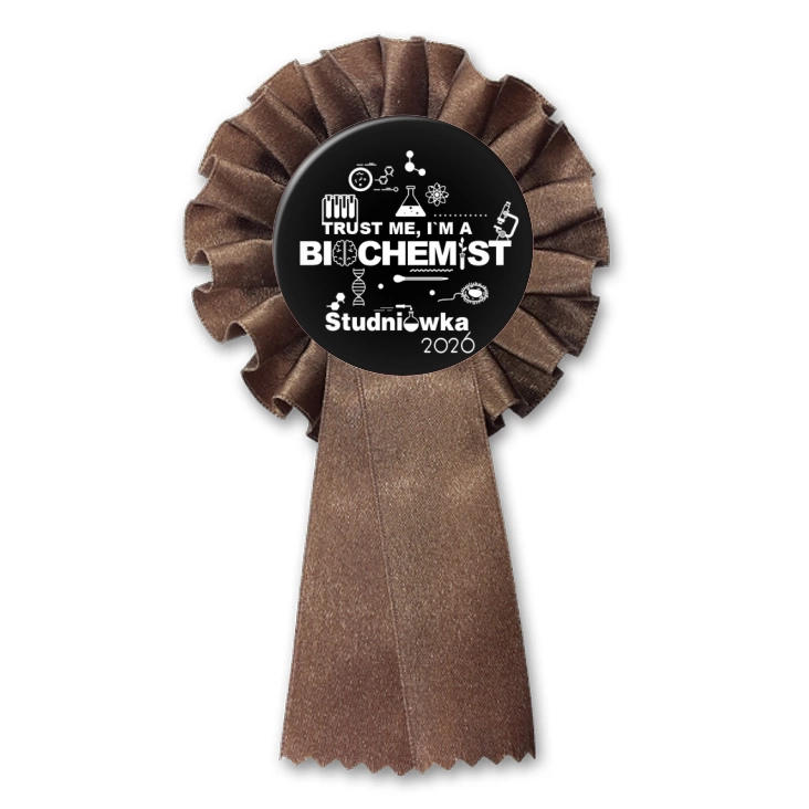 przypinka kotylion Studniówka trust me I am biochemist