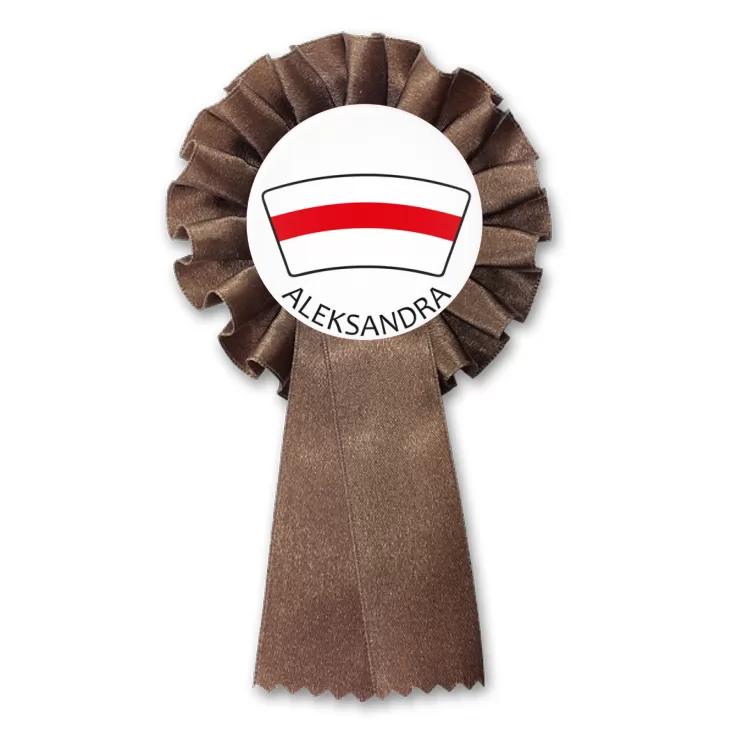 przypinka kotylion Czepek położnej z imieniem