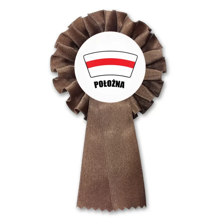 przypinka kotylion Czerwony czepek położna