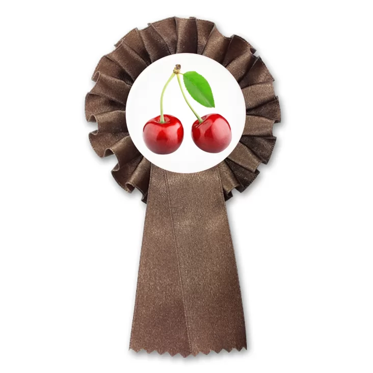 przypinka kotylion Dwie wiśnie