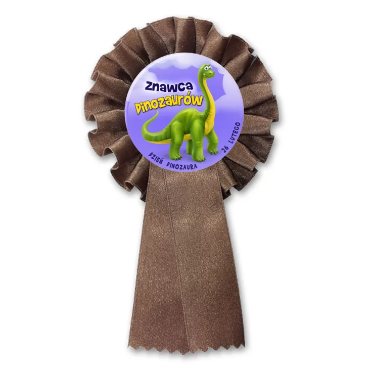przypinka kotylion Znawca Dinozaurów