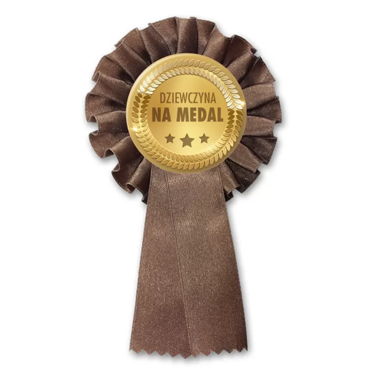 przypinka kotylion Dziewczyna na medal