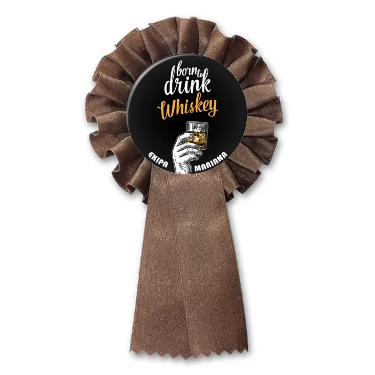 przypinka kotylion Ekipa Mariana Born to drink whiskey