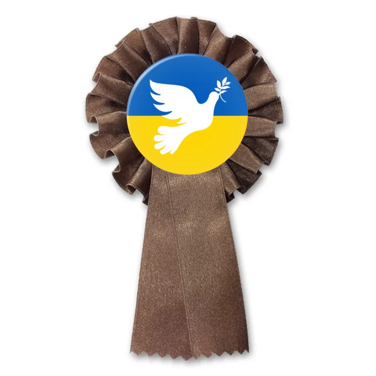 przypinka kotylion Gołąb pokoju Ukraina