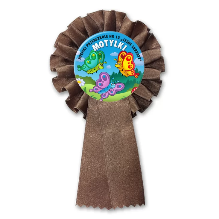 przypinka kotylion Grupa Motylki Przedszkole nr 13 Leśne Skrzaty