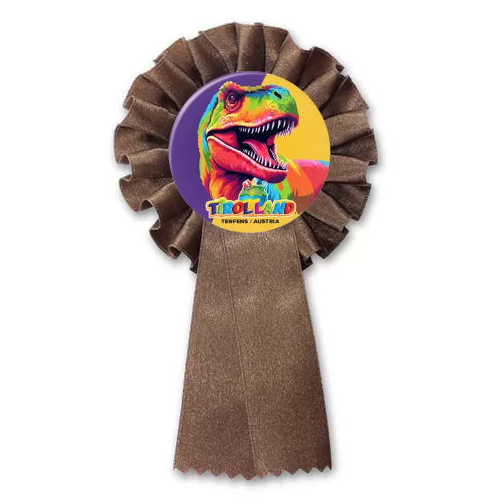 przypinka kotylion Kolorowy tyranozaur Tirolland