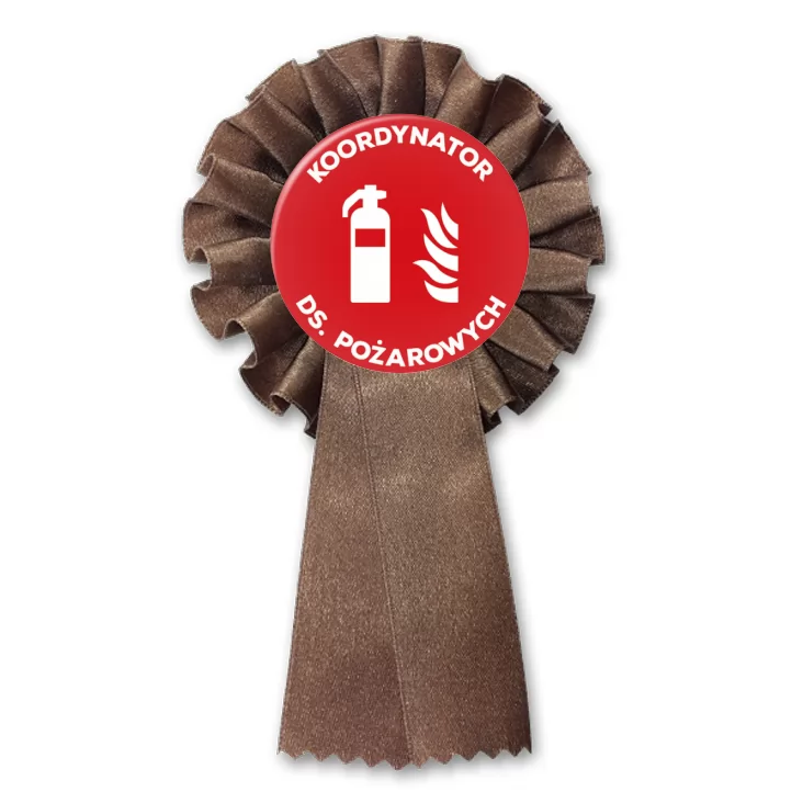 przypinka kotylion Koordynator ds. pożarowych
