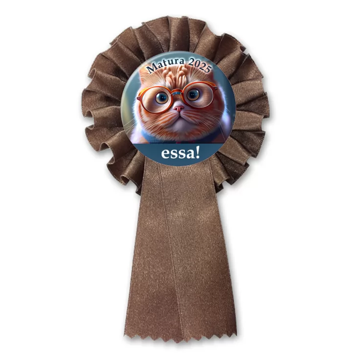 przypinka kotylion Matura z kotem essa