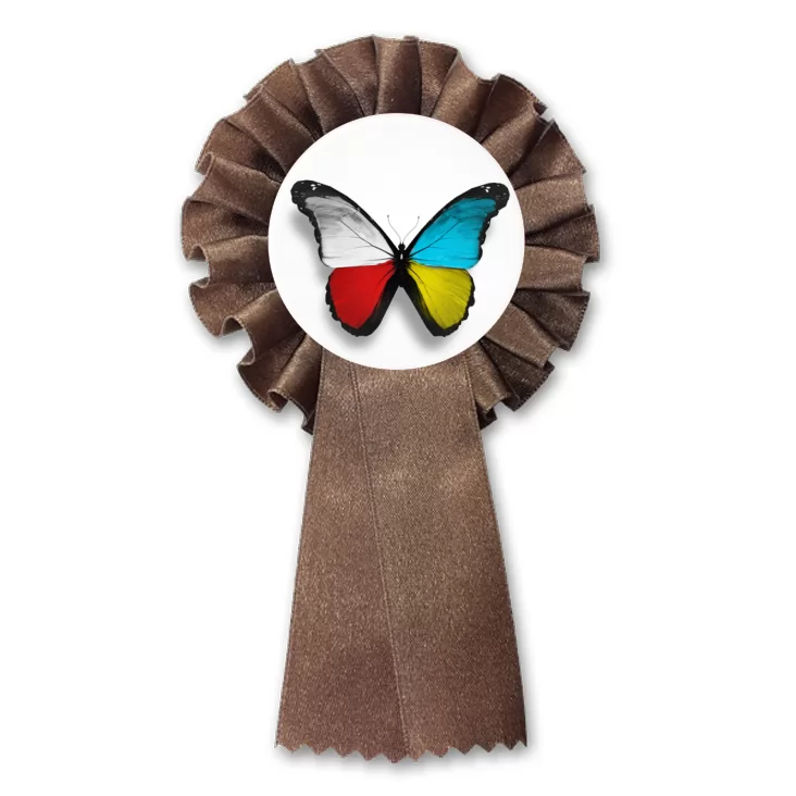 przypinka kotylion Motyl Polska-Ukraina