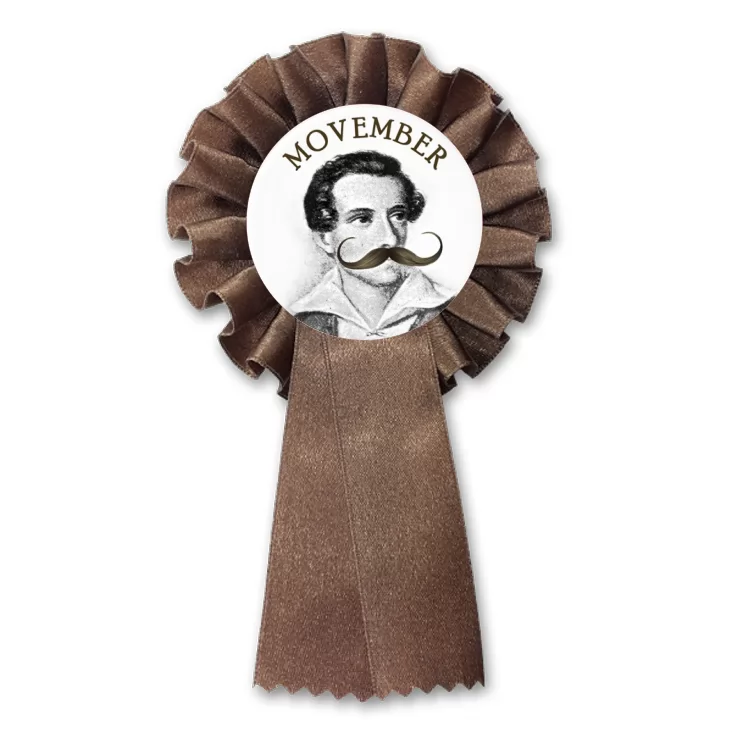 przypinka kotylion Movember Juliusz Słowacki