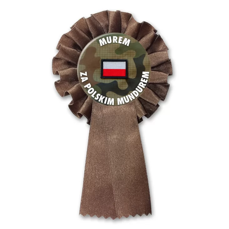 przypinka kotylion Murem za polskim mundurem Moro