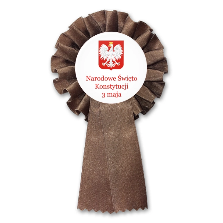 przypinka kotylion 3 Maja Narodowe Święto Konstytucji z Godłem