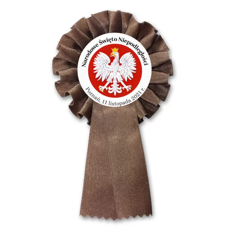 przypinka kotylion Narodowe Święto Niepodległości z godłem