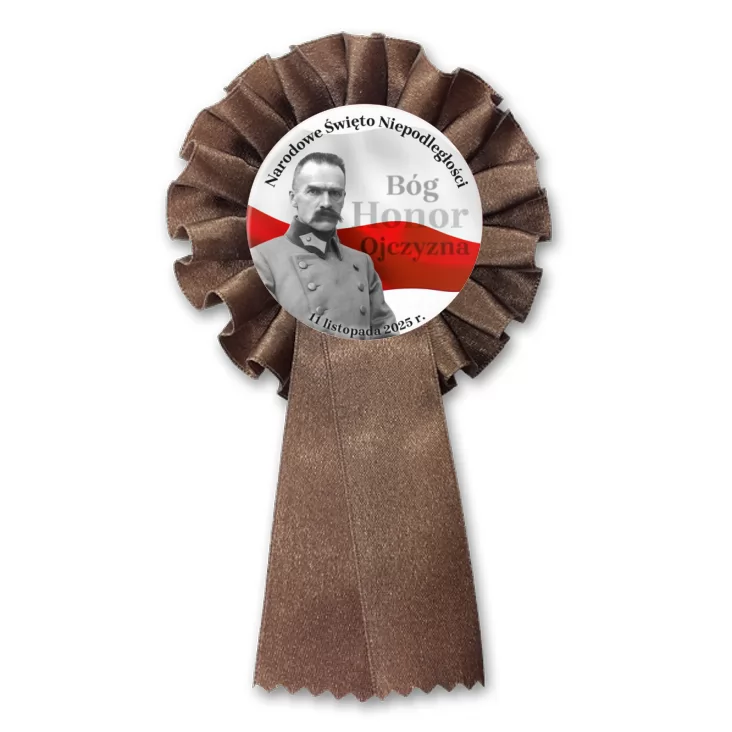 przypinka kotylion Narodowe Święto Niepodległości z Piłsudskim