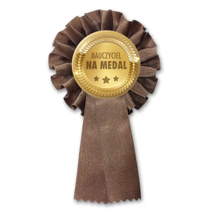 przypinka kotylion Nauczyciel na medal