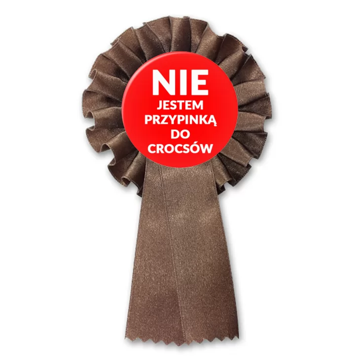 kotylion Nie jestem przypinka do crocsów