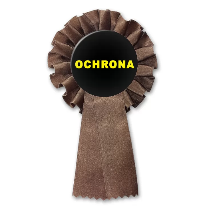 przypinka kotylion Plakietka pracownika Ochrony
