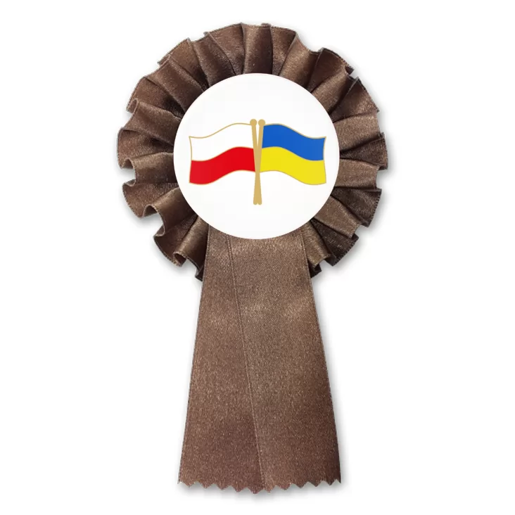 przypinka kotylion Polska-Ukraina flagi