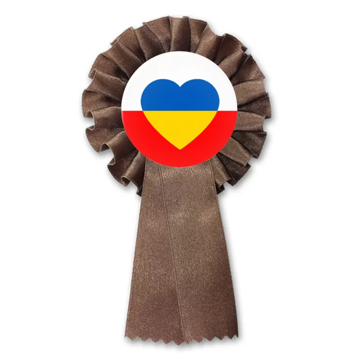 przypinka kotylion Polska wspiera Ukrainę