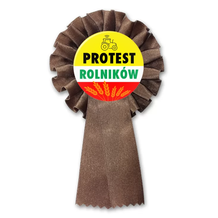 przypinka kotylion Protest rolników