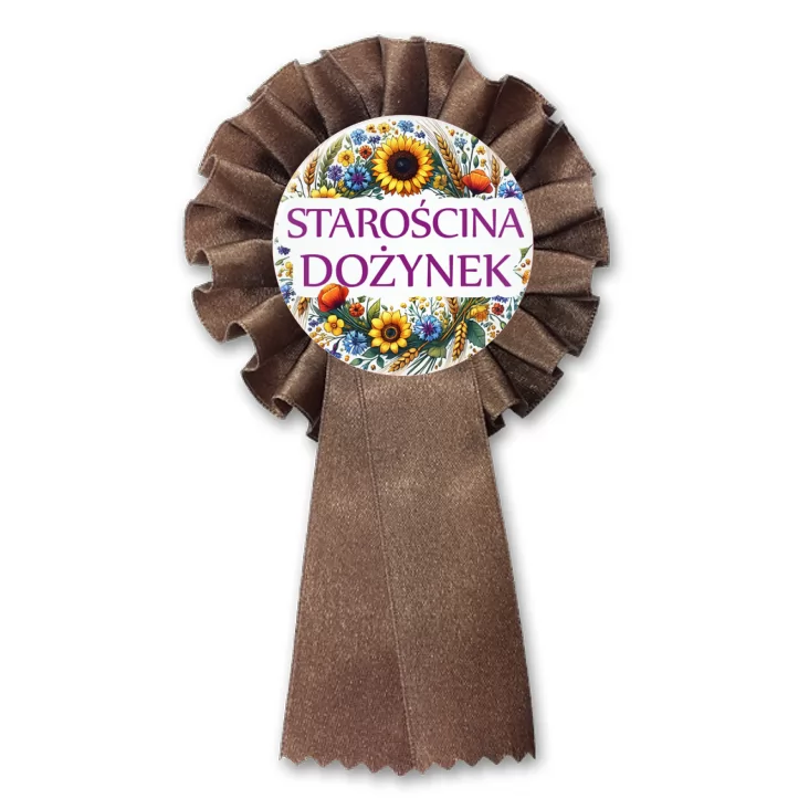 przypinka kotylion Starościna dożynek kwiaty polne