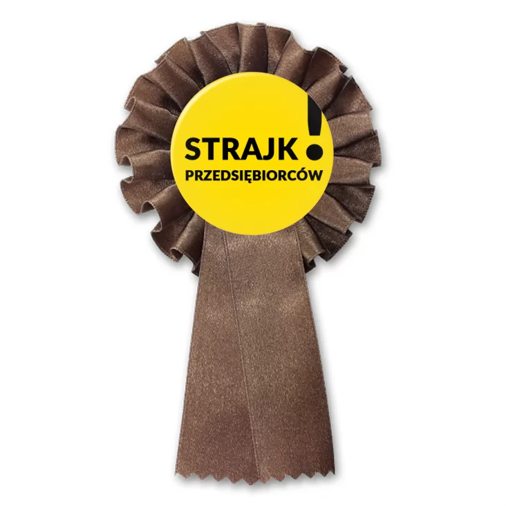przypinka kotylion Strajk przedsiębiorców