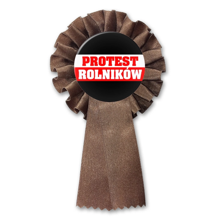 przypinka kotylion Strajk rolników