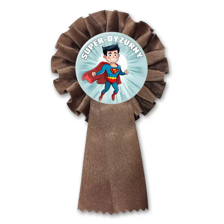 przypinka kotylion Super dyżurny latający Superman
