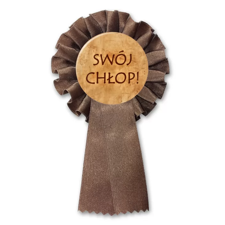 przypinka kotylion Swój chłop