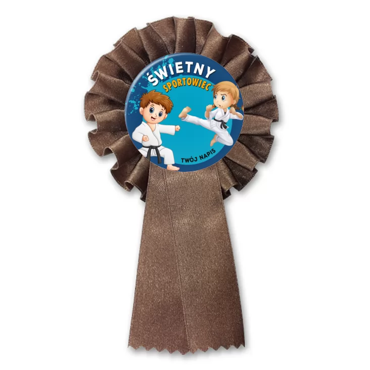 przypinka kotylion Taekwondo, Karate Świetny sportowiec