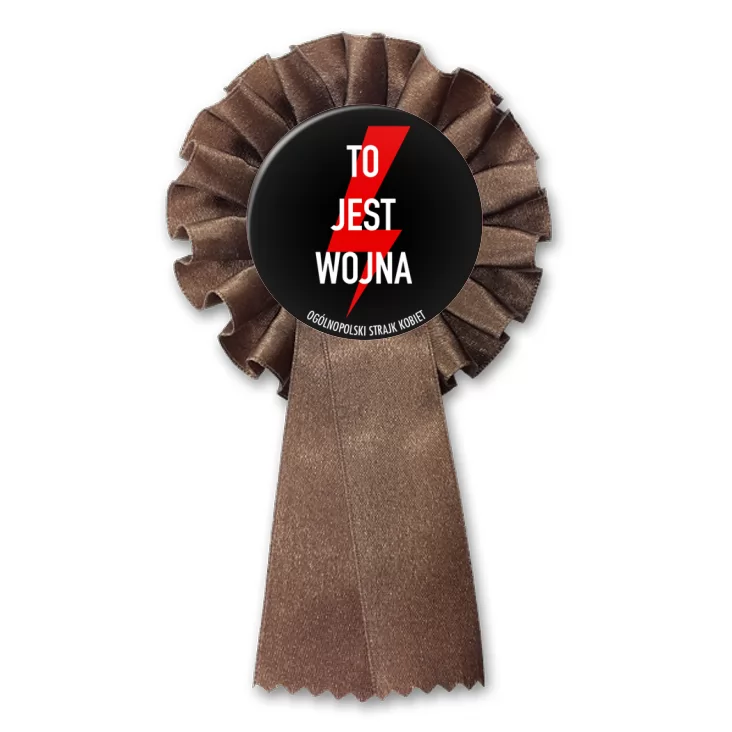 przypinka kotylion To jest wojna piorun
