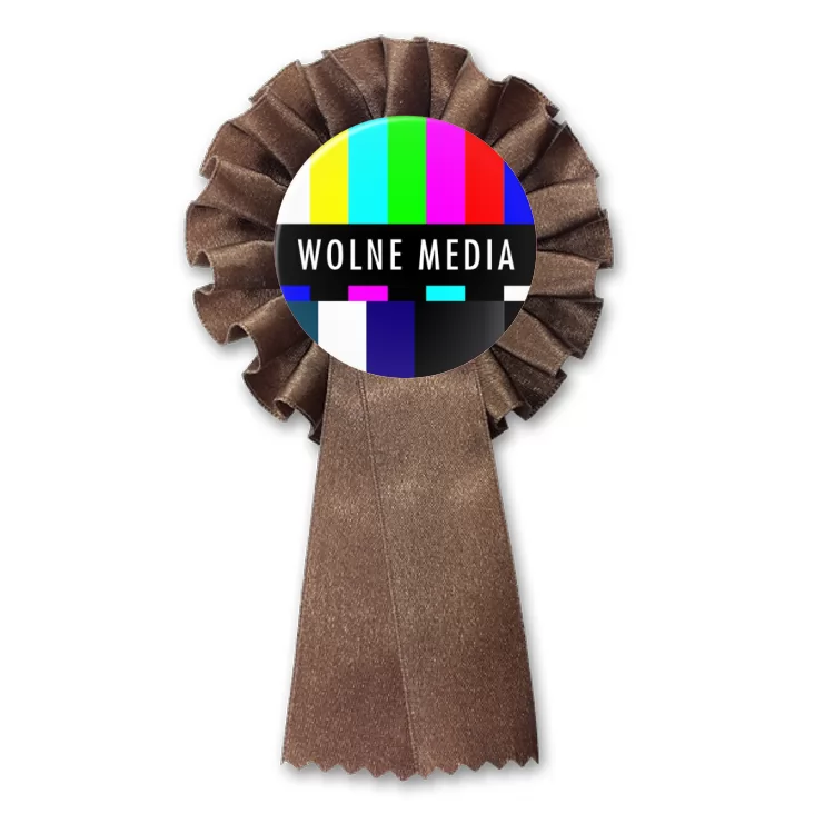 przypinka kotylion Wolne media brak sygnału