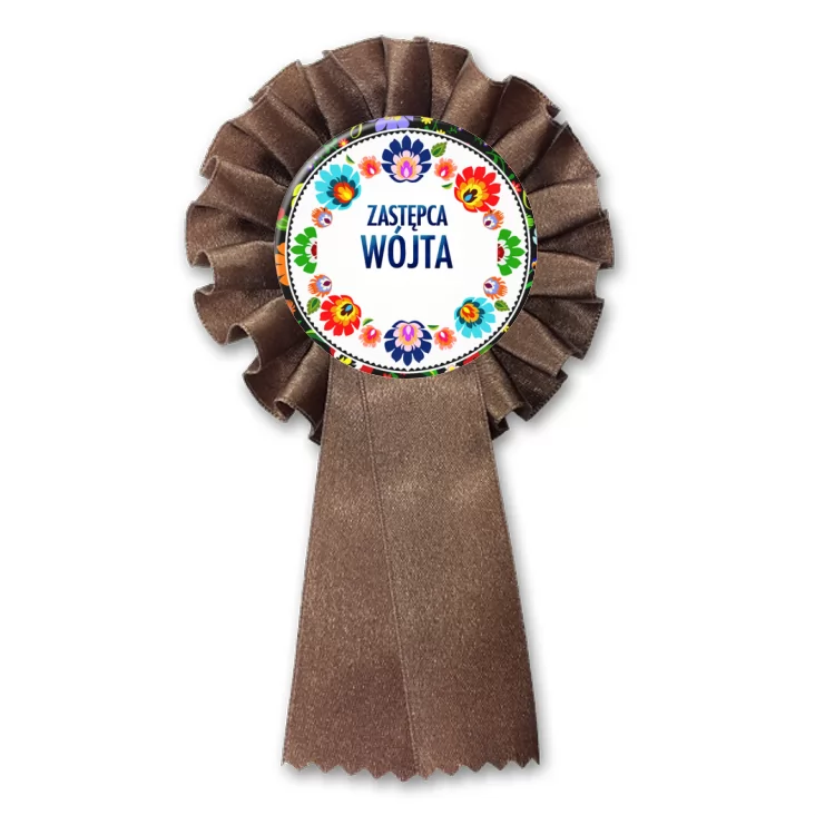 przypinka kotylion Zastępca Wójta folk