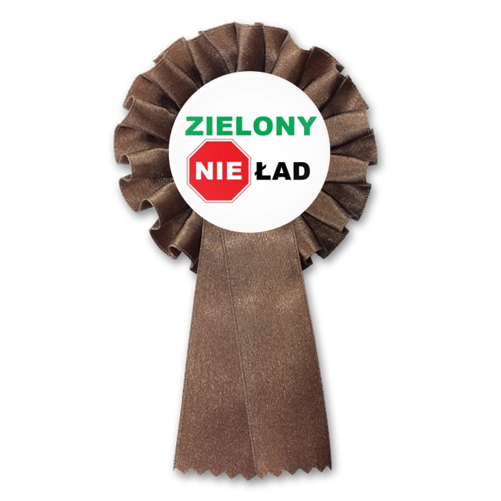 przypinka kotylion Zielony NIEład