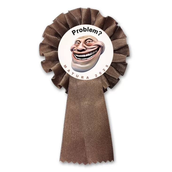 przypinka kotylion Matura trollface