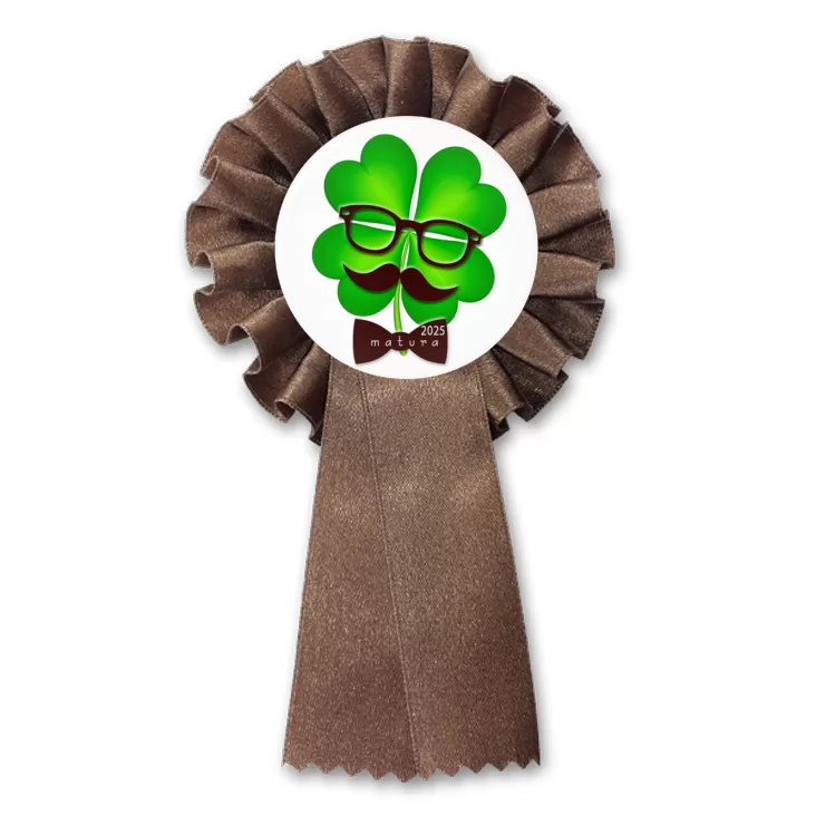 przypinka kotylion Matura koniczyna hipster