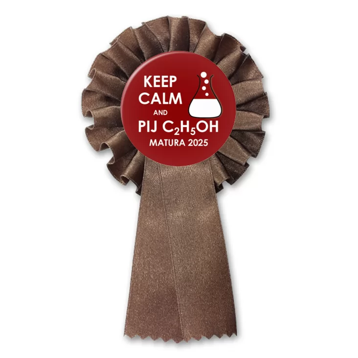 przypinka kotylion Matura Keep Calm and Drink C2H5O2
