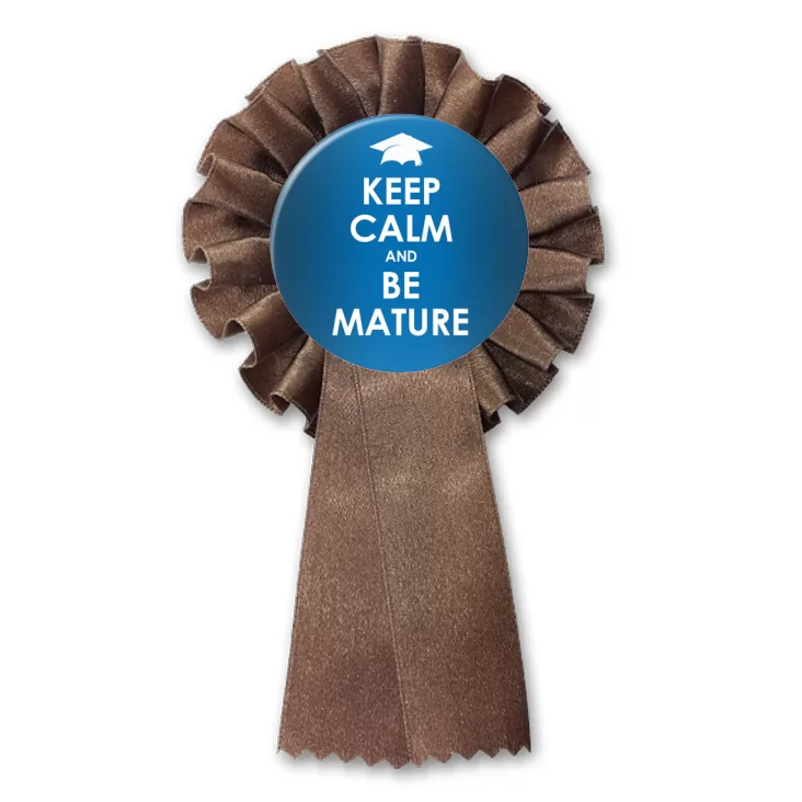 przypinka kotylion Matura keep calm and be mature