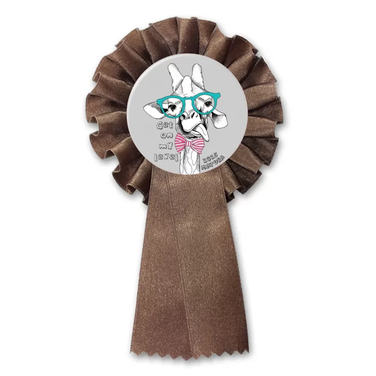 przypinka kotylion Matura żyrafa hipster get on my level