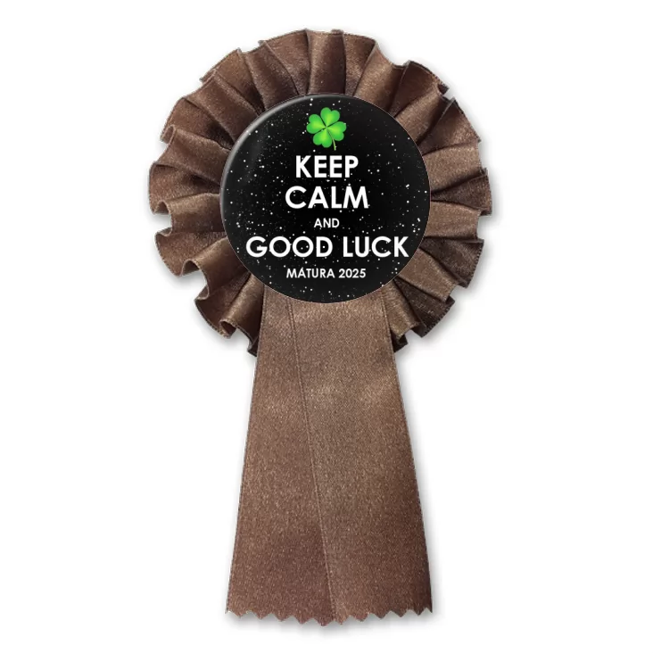 przypinka kotylion Matura Keep Calm and Good Luck