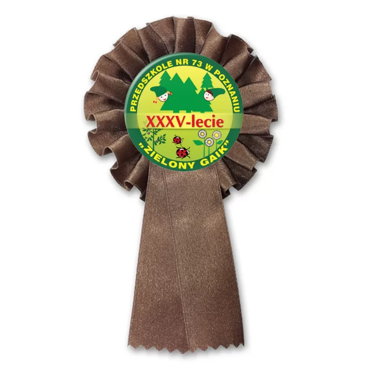 przypinka kotylion XXXV-lecie Przedszkola nr 73 w Poznaniu