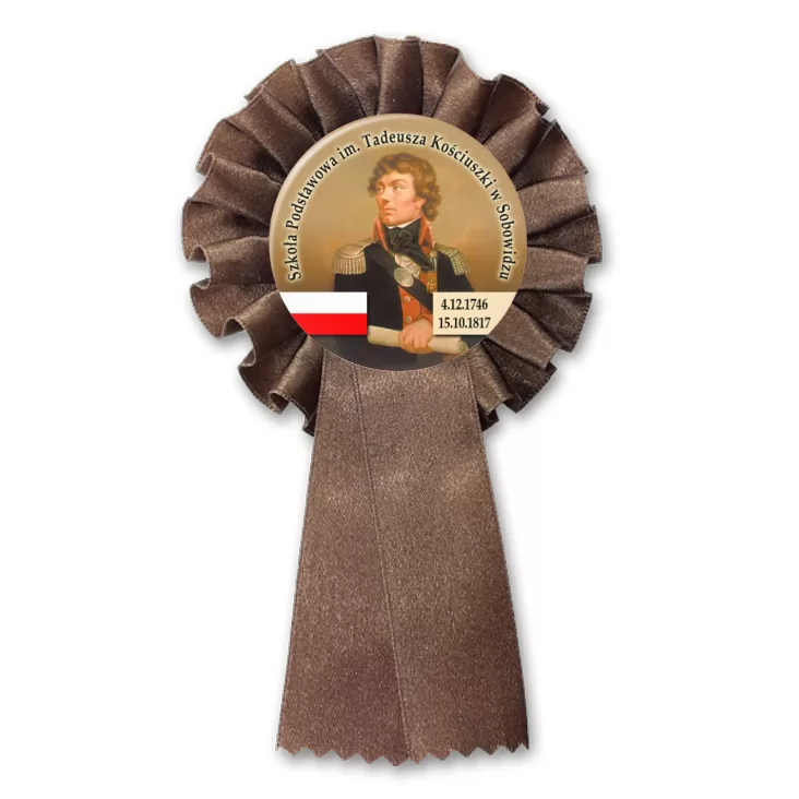 przypinka kotylion SP im. T. Kościuszki w Sobowidzu