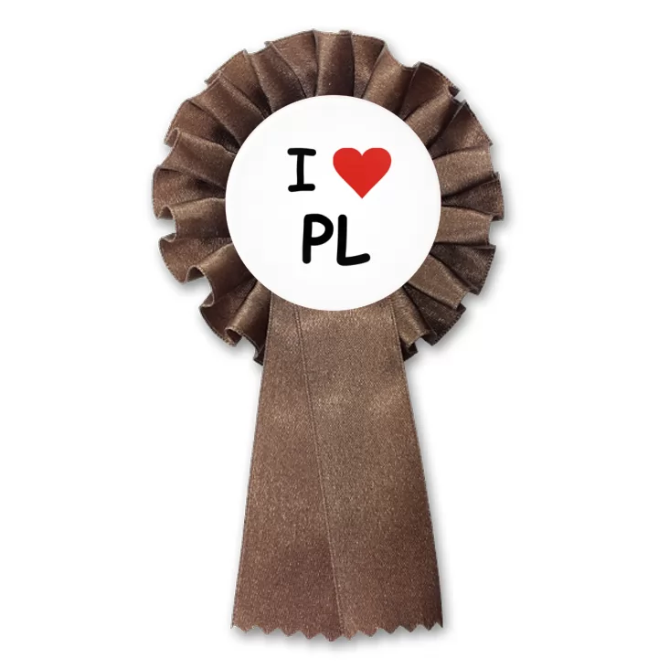 przypinka kotylion I love PL