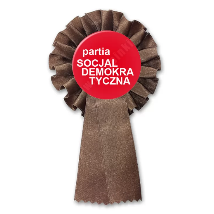 przypinka kotylion Partia socjaldemokratyczna