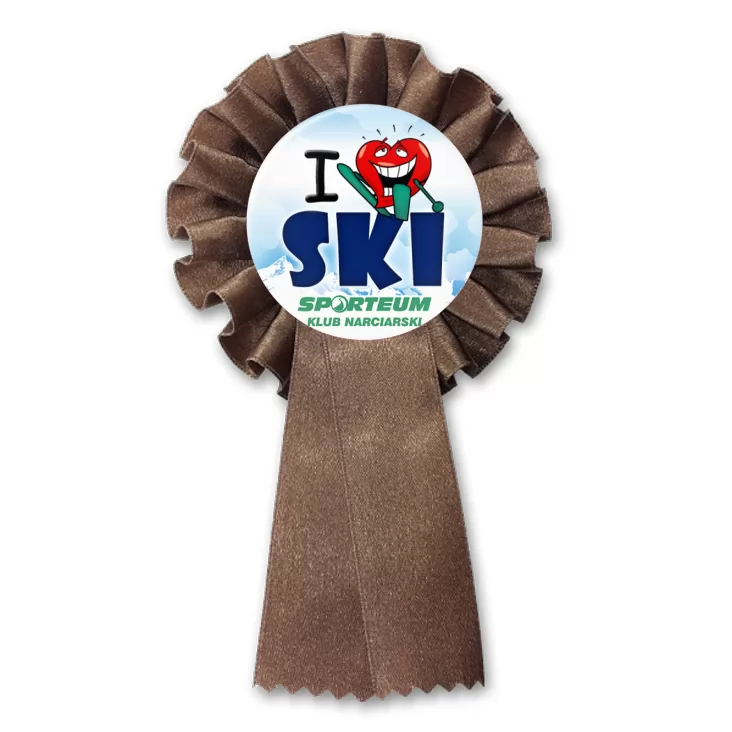 przypinka kotylion I love ski