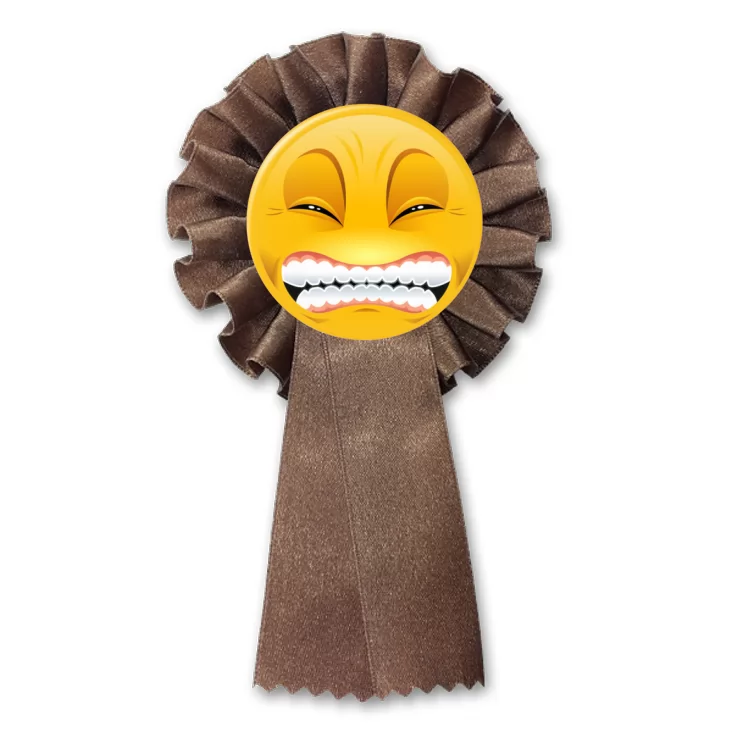 przypinka kotylion Buźka żółta