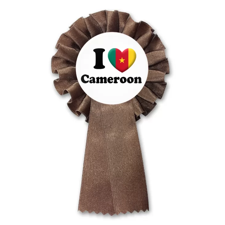 przypinka kotylion I love Cameroon