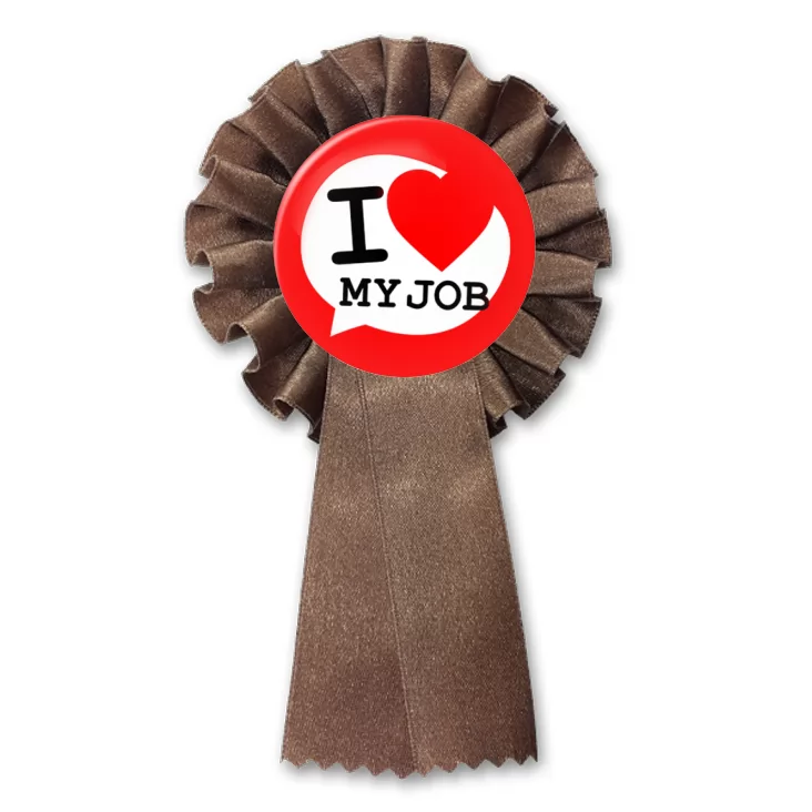 przypinka kotylion I love my job