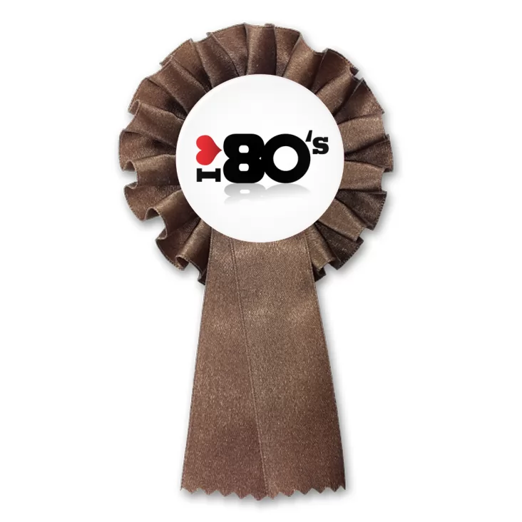 przypinka kotylion I love 80`s