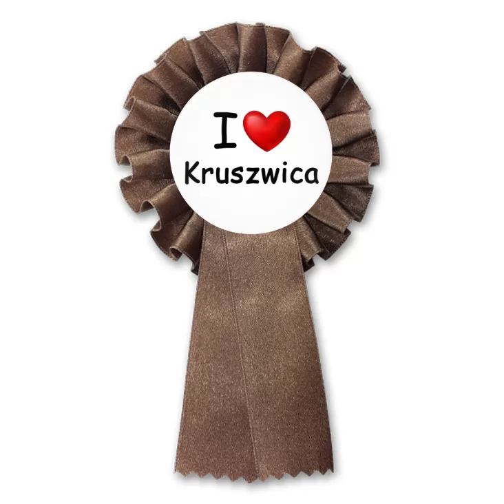 przypinka kotylion I love Kruszwica